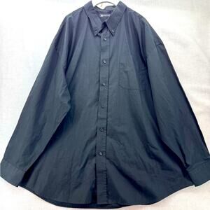 Men’s Munsingwear Long Sleeve Button Down Dress Shirt size XXL Black